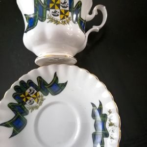 Royal Albert Scottish tartan tea cup and sauser